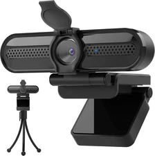 2K USB Webcam with Mic, Autofocus & Privacy Cover, 1080P/60FPS for PC, Laptop