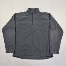 CRAGHOPPERS Fleece Large Grey Mens 1/4 Zip Embroidered Logo Jumper