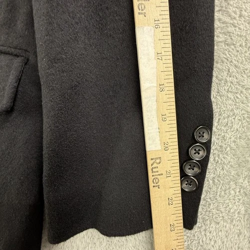 Peter Manning Coat Mens 2XL Black Wool Cashmere Overcoat Lined Classic image 19