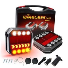 Wireless Trailer Lights Magnetic, Rechargeable Tow Light LED Kit with Retro
