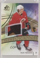 2020 Upper Deck SP Game Used Authentic Rookies Gold 35/65 Alec Regula Patch wr4