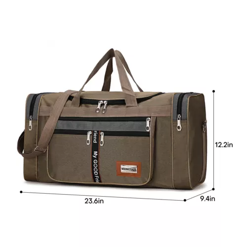 Große Oxford Reisetasche Fitnessstudio 45/60L wasserabweisend Gepäcktasche mit Gurt - Bild 15 von 49