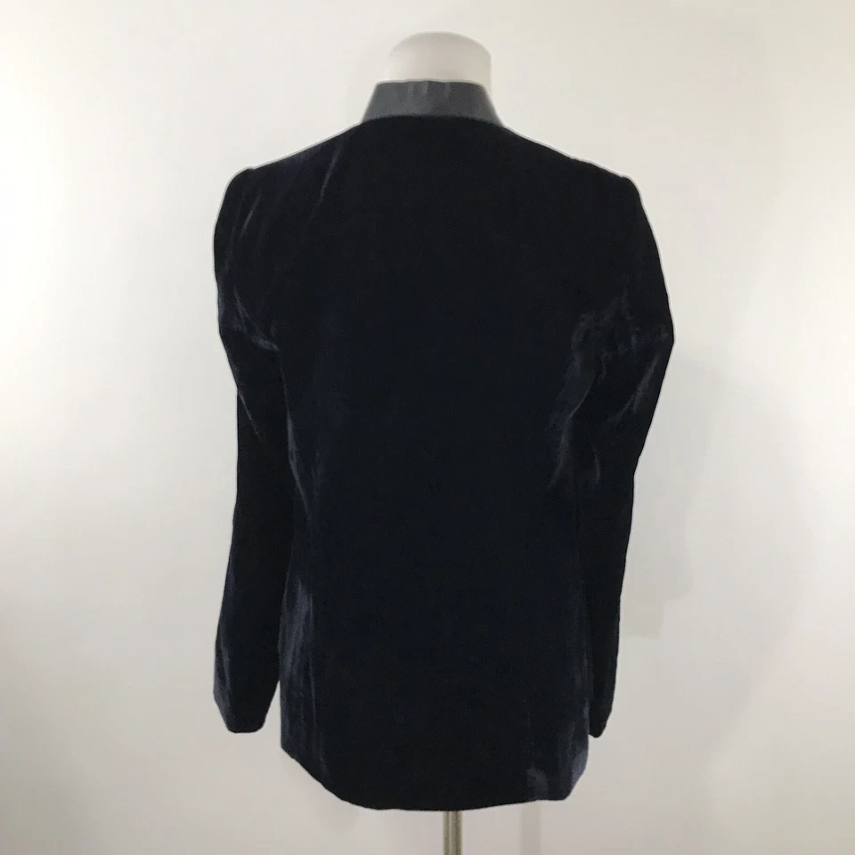 Chaqueta Blazer Elie Tahari Mujer Tori Terciopelo Negro Un Botón 2 Foto 2 de 4