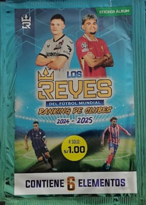 Peru 2024-2025 3Reyes Ranking de Clubes del Futbol Mundial Sticker Soccer pack