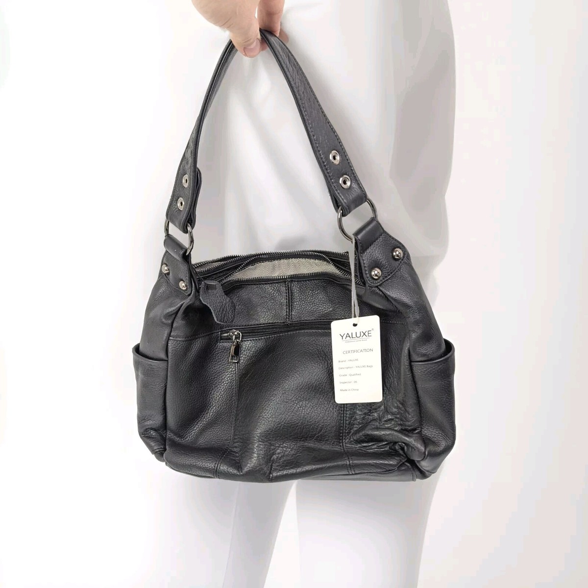 Real Leather Hobo Shoulder Bag Yaluxe Bags Purse Handbag Crossbody Bag