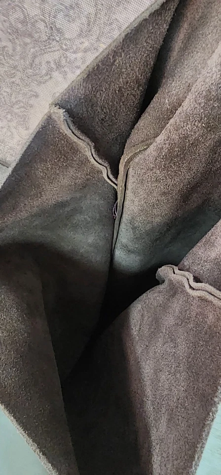 Bolso de mano Merona dorado brillante grande de cuero beige estilo boho con flecos Foto 3 de 4