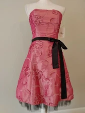 VTG Jessica Mcclintock NWT Formal Bustier Dress 80s USA 2-4 Tulle Hem