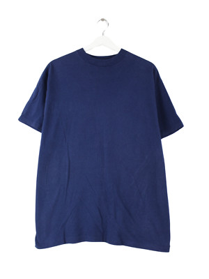 Hanes 90s Vintage Basic Single Stitch T-Shirt Blau XL Herren