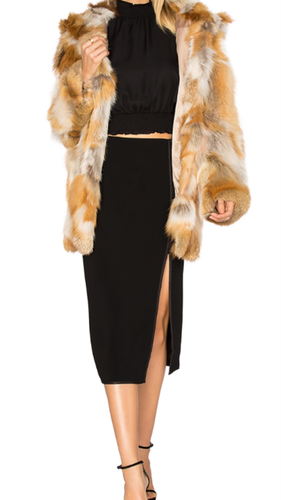 Windsor Fox Fur Coat from Cinq a sept 
