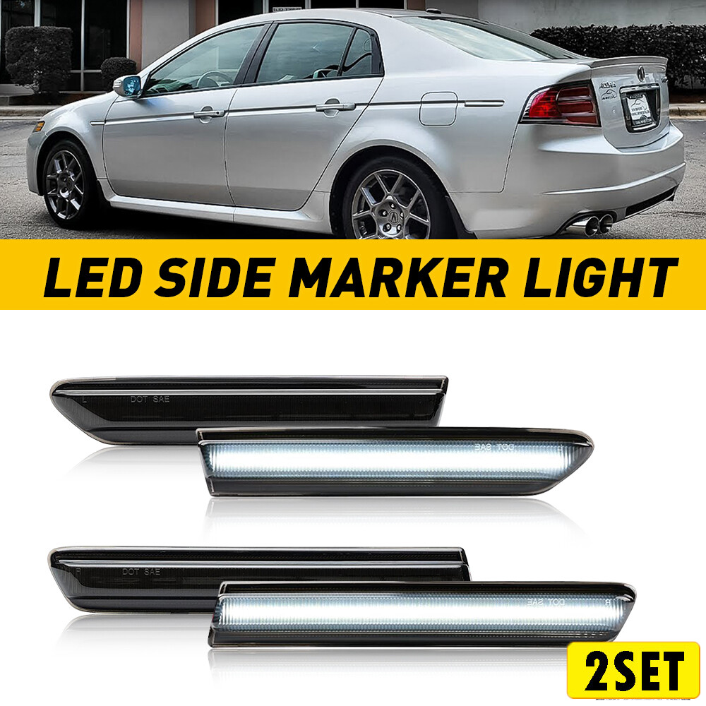 2004-2008 Acura TL Smoke LED Side Marker Lights Front & Rear Pair