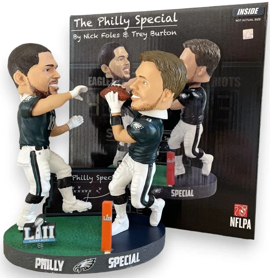 Nick Foles & Trey Burton-The Philly Special Bobblehead-FOCO (Nuevo y Sellado) Foto 3 de 4