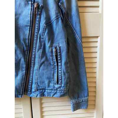あ*く様 2004aw helmut lang denim zip jacket Motorcycle Jackets Helmut Lang Zip Denim Jacket Helmut Lang