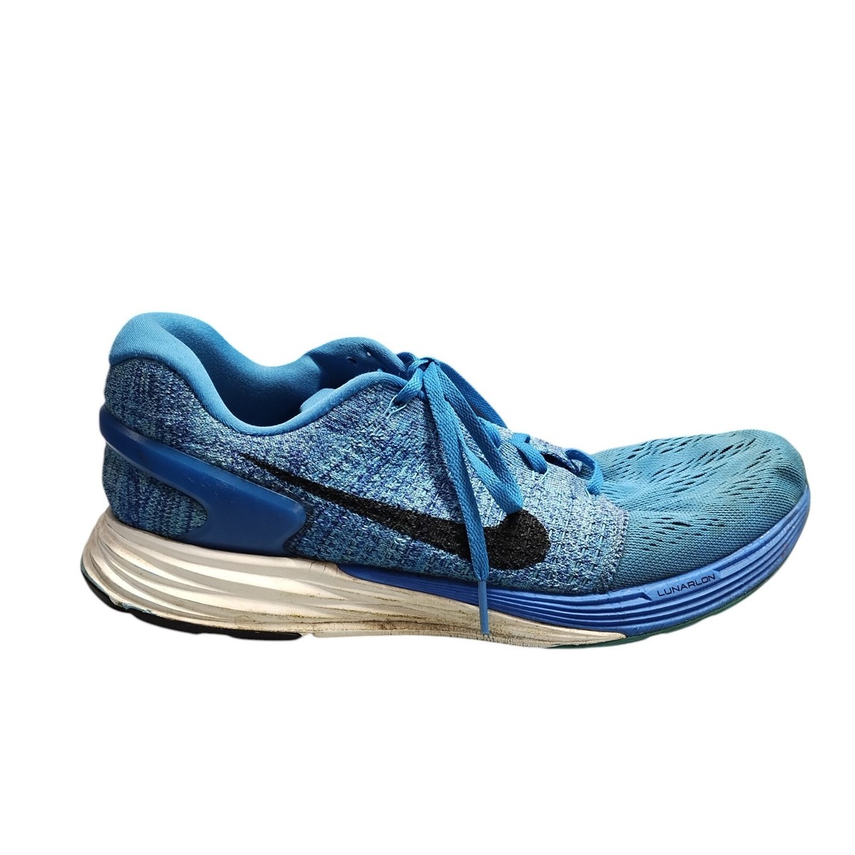 Nike LunarGlide 7 Running Shoes Mens 12.5 Blue Logo Dynamic‎ Support 747355-405 Size 12.5 - Nike LunarGlide 7 Blue - 747355405 for sale  main image 3