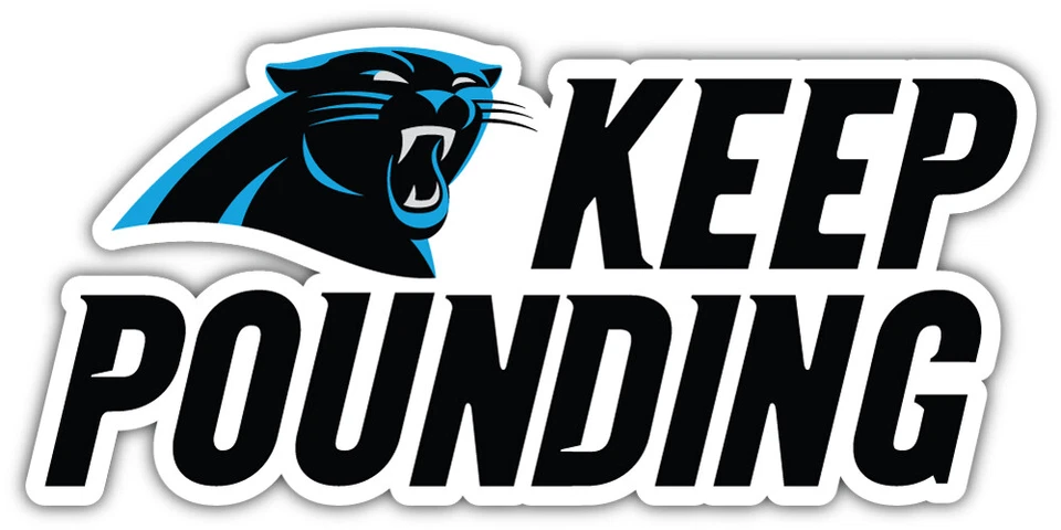 Carolina Panthers Keep Pounding NFL Logo Bumper Car Sticker ''SIZES''