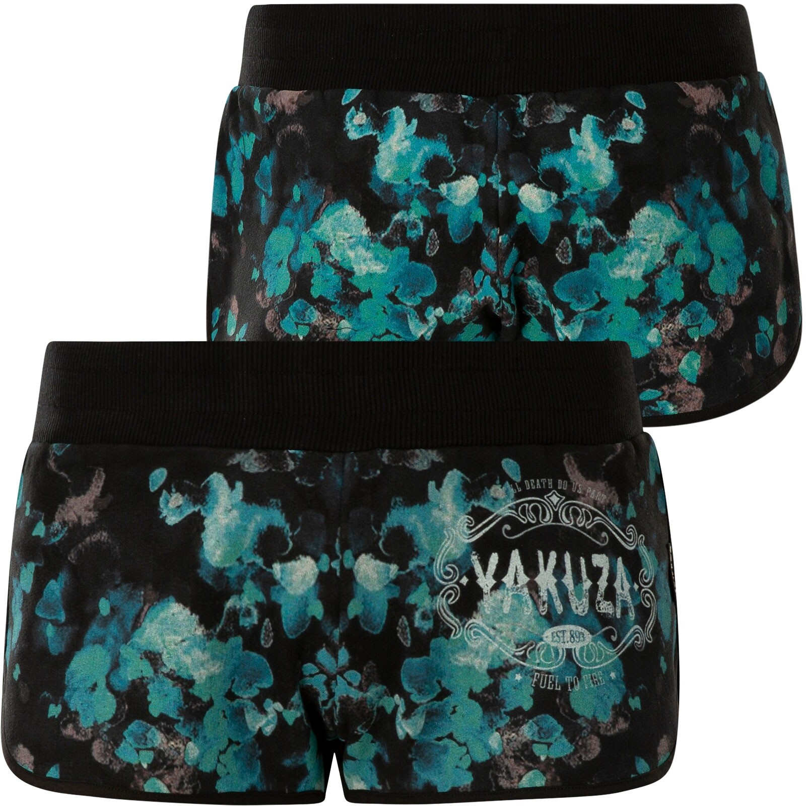 Спортивные шорты YAKUZA Petals GSSB-20135 черные женские