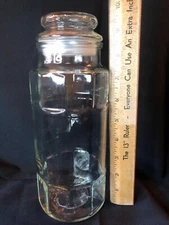 Vtg Planters Peanut Glass Jar Dry Storage Collectible Preowned