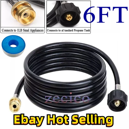 Propane Adapter Hose LP Tank 1lb to 20lb Converter QCC1 For Mr. Heater Big Buddy - Bild 2 von 16
