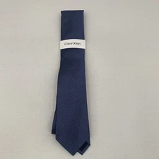 $69.50 Calvin Klein Mens Textured Necktie Blue NWT