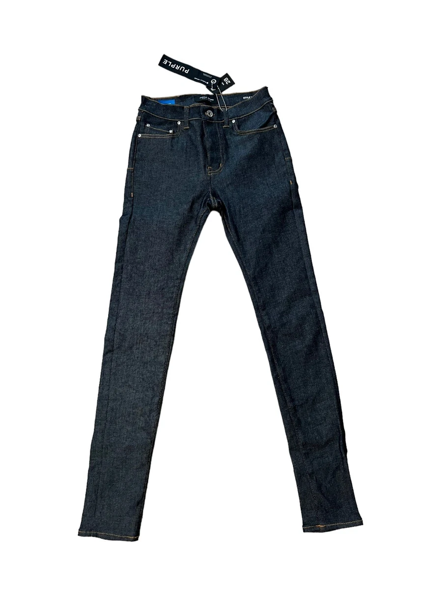 Purple Brand Jeans Mens Slim Fit Low Rise Made In Italy Blue 350 Size 28 32