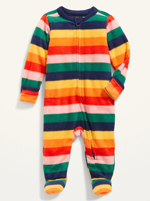 Old Navy Baby One-Piece Footed Sleep & Play Microfleece Size NB or 0-3 Months