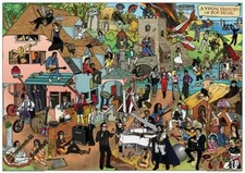 A Visual History of Pop Music Poster 34.5" x 24.5" Laminated