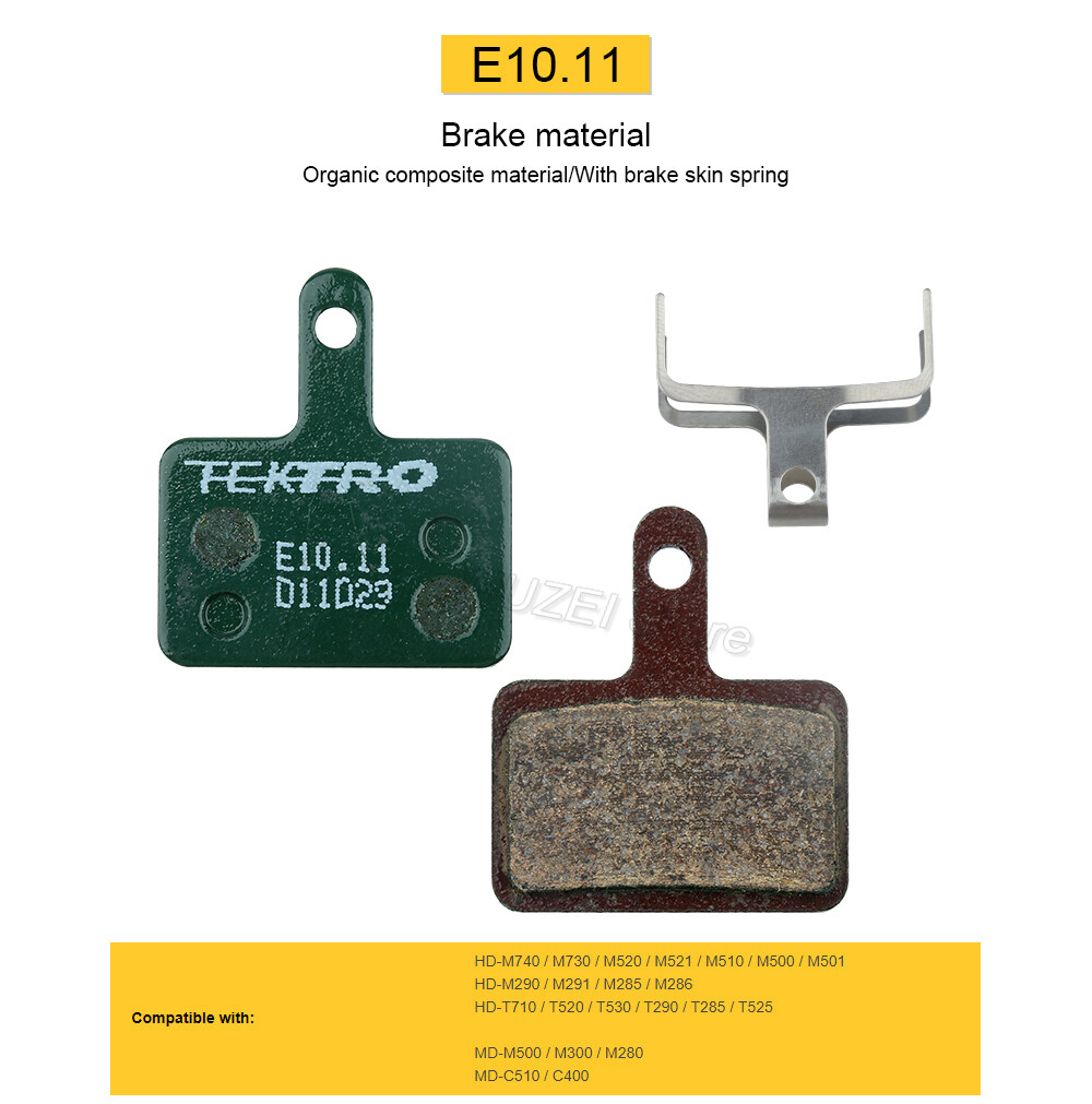 Tektro E10.11 Disc Brake Pads – High Performance, Low Noise Resin, 4x Or 8x Pack