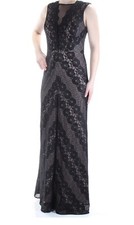 Women  s Formal Dresses Size 10 Black Lace Glitter  Nude Evening Gowns Prom NEW