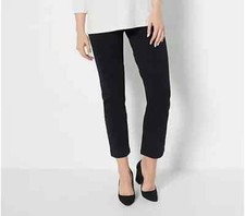 Susan Graver Weekend Regular Premium Stretch Slim Leg Pant Black S A454585