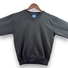 Uneek UC206 Plain Black Childrens/Kids Sweatshirt Size Medium M Long Sleeve