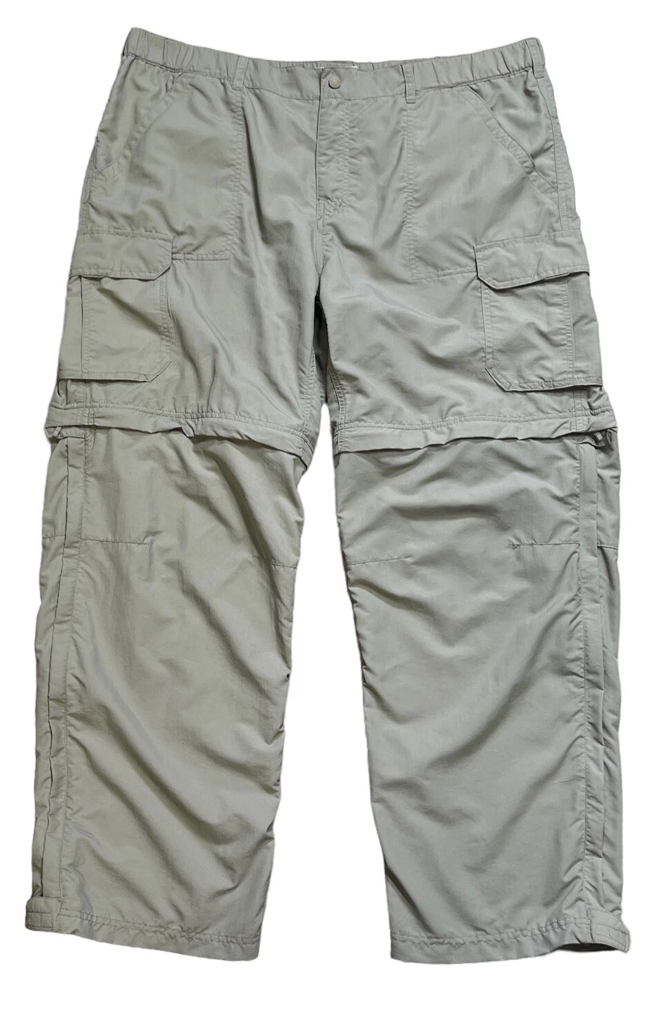 AREI Women’s 18W Nylon Zip Off Pant Khaki Hicking Outdoor Cargo. Straight