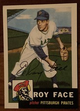 Roy Face Signed Baseball Card Jsa Rookie Card Reprint 1953 real autograph