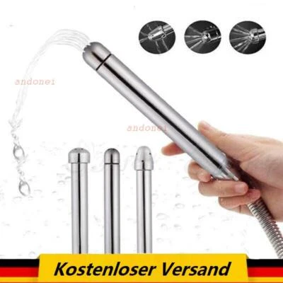 MARKENLOS Edelstahl Anal Vaginal Dusche Wasser Intimdusche Enema Düse Kommen 3 Köpfen