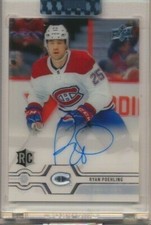 2019-20 UD Clear Cut Rookie AUTO Ryan Poehling Montreal Canadiens