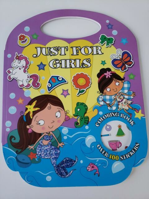 Download Just For Girls Coloring Book With Over 100 Stickers Princess Ballerina Blue For Sale Online Ebay