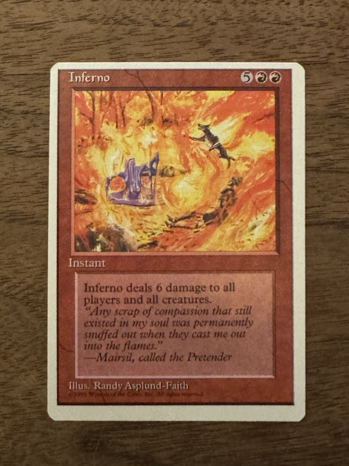 Inferno NM+ NEVER PLAYED MTG Fourth Edition 4th 4Ed Magic RARE FAST SHIPPING