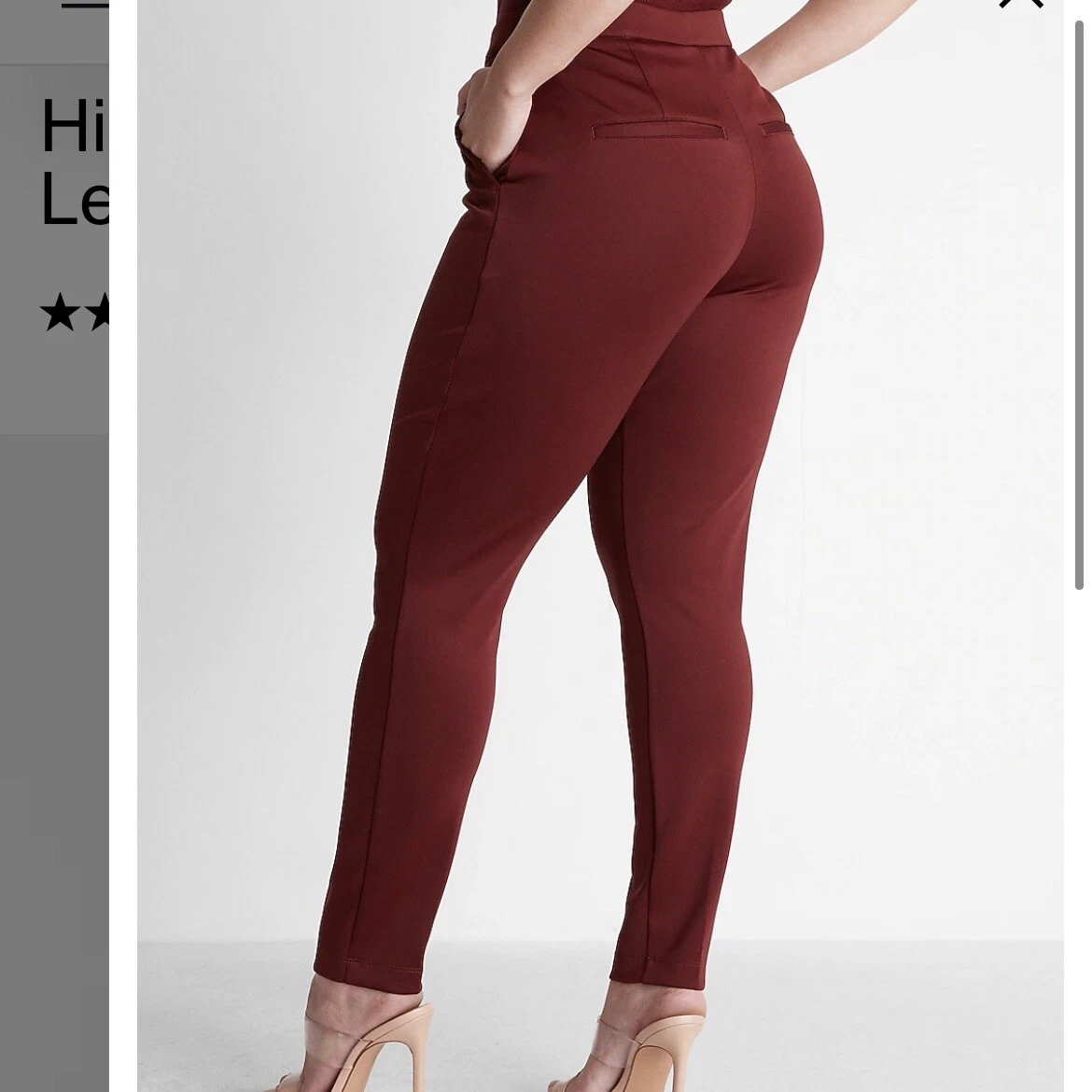 NWT Express High Waisted Curvy Nylon Leggings XXS