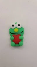 Miniature Animal Frog Toy Prize Jewelry Charm Figurine Rubber Plastic 2" Heart