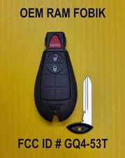 Unlocked OEM Remote Key Fob Dodge RAM  FOBIK GQ4-53T 56046953 2013 - 2020