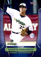 2016 Vermont Lake Monsters Choice #23 Dakota Chalmers North Forsyth High School