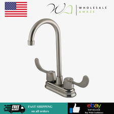 Kingston Brass KB498ADA Vista Two-Handle 2-Hole Deck Mount Bar Faucet Brushed