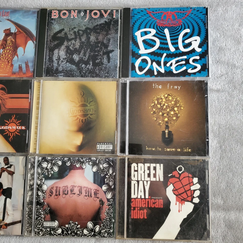 Rock Metal Grunge Punk CD Lot of 12 Godsmack Tool Green Day Van Halen Aerosmith Foto 3 de 4