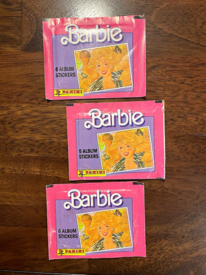 Panini Barbie 1989 Sealed Sticker Packs Lot of 3 - 6 Stickers Each