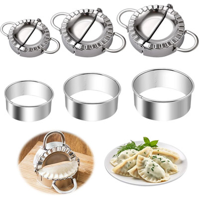 Stainless Steel Ravioli Former Set, Dumpling and Gyoza Maker (6 Pieces)