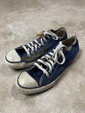 Vintage Converse Low Top Chuck Taylor Black Label Blue Sz 10 50s 60s USA Made