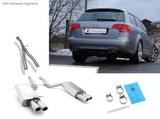  Duplex Sportauspuff inkl. Verbindungsrohr Audi A4 B7 quattro Typ 8E Limousin