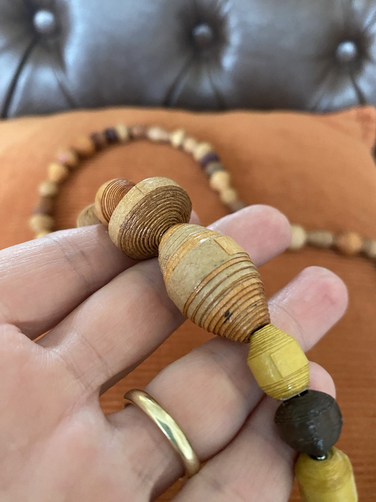 Multi-colored Assorted Wooden Beaded Necklace - image 3