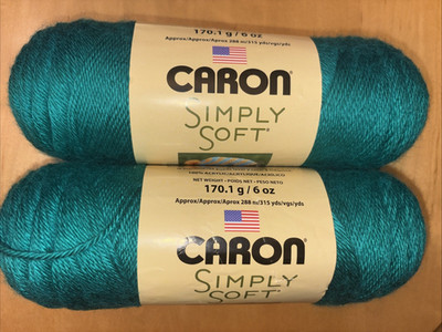 Caron Simply Soft yarn  Cool Green 6 oz. Acrylic Yarn 2 skeins