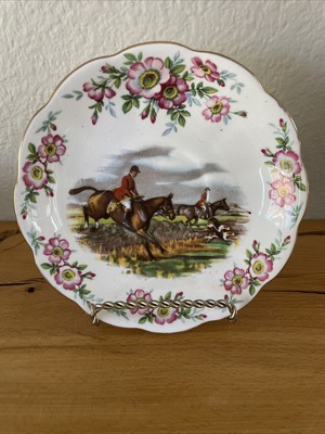 Royal Albert John Peel Fox Hunting Scene Equestrian Saucer Only Replacement EUC