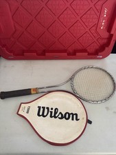 Vintage Wilson T 2000 steel racquet, 4 1/2, cover, strung, Good condition