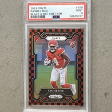 2023 Panini Prizm Rashee Rice Red and Black Checkerboard Rookie SSP PSA 9